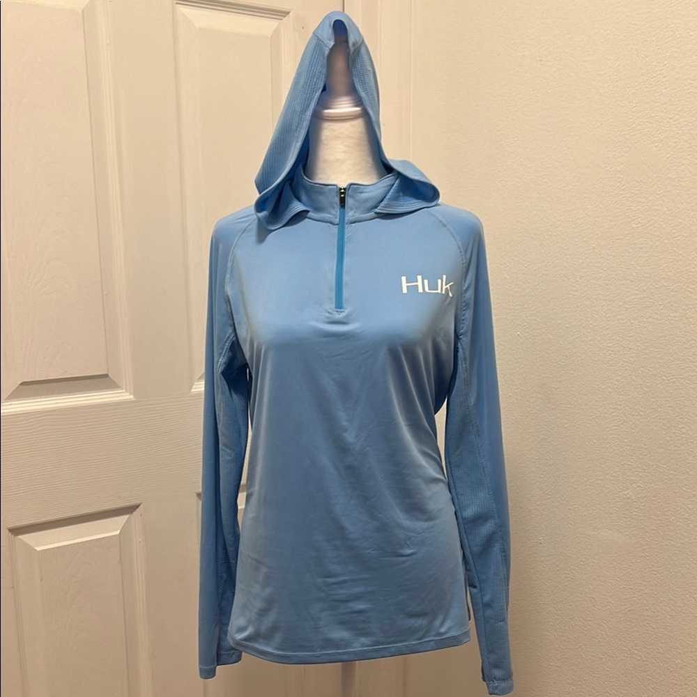 Huk Blue Long Sleeve Relaxed Sweatshirt